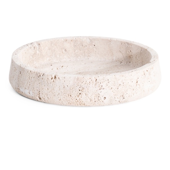 International Brass House 12in Travertine Stone Decorative Bowl - Picture 1 of 9